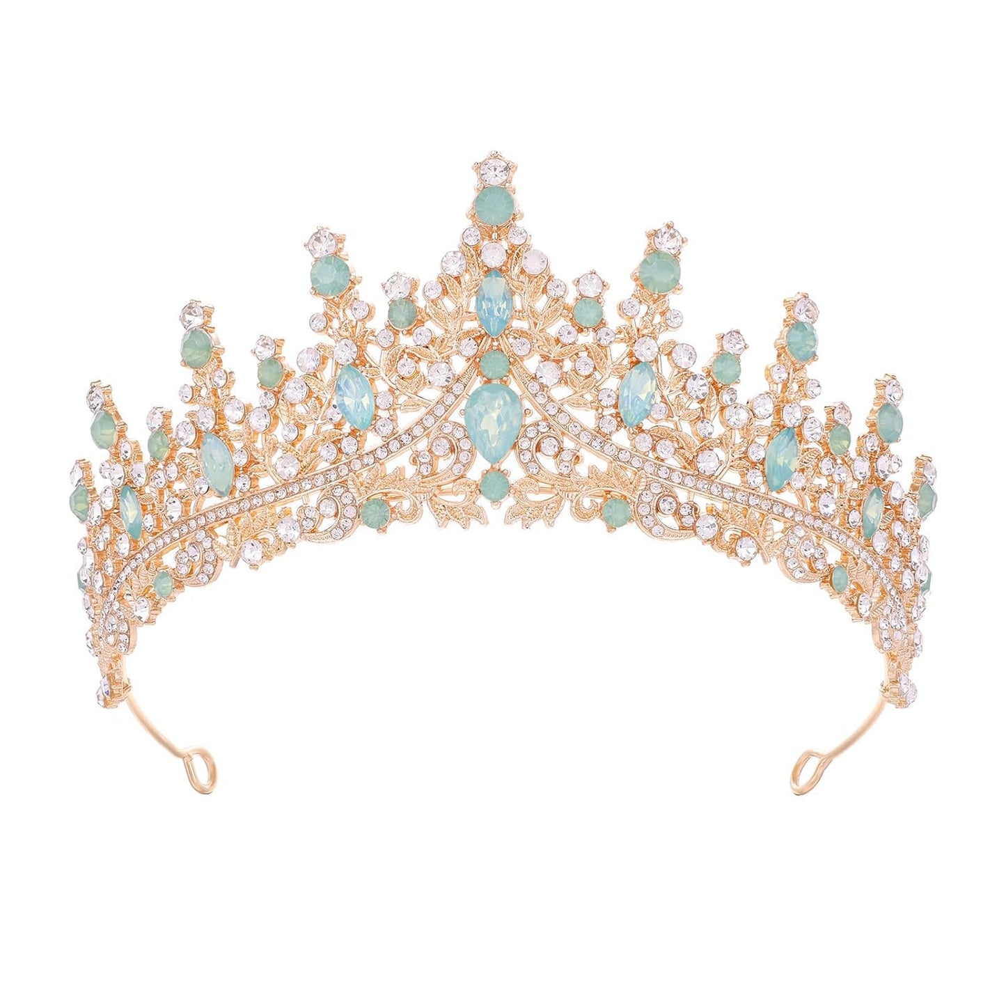 Baroque Tiara for Women Crystal Queen Crowns Rhinestone Princess Tiaras for Girl Wedding Headband for Bride Hair Accessories for Halloween Costume Birthday Party Prom Mother's Gifts