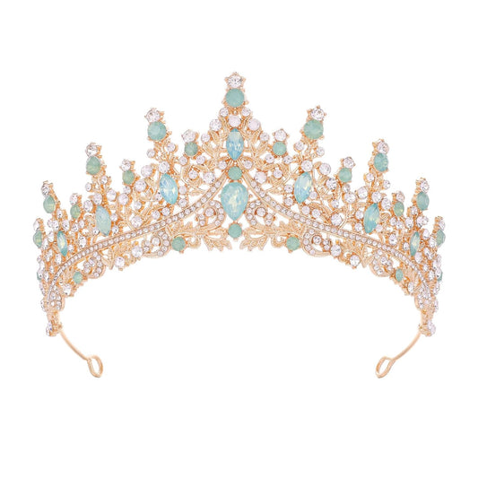 Baroque Tiara for Women Crystal Queen Crowns Rhinestone Princess Tiaras for Girl Wedding Headband for Bride Hair Accessories for Halloween Costume Birthday Party Prom Mother's Gifts