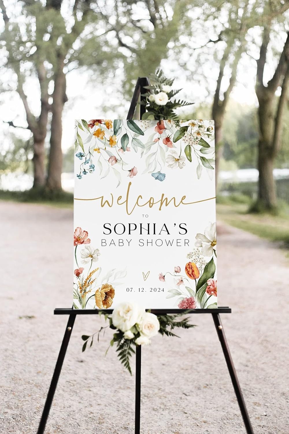 Editable Wildflower Baby Shower Signs, Personalized Flowers Baby Shower Welcome to Party, Bloom Florals Baby Shower Welcome Sign, Printable Spring Flowers Shower Sign Decor, Plastic Sign.