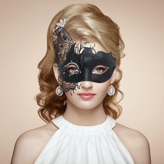 Mysterious Venetian Butterfly Lady Masquerade Halloween Party Mask Evening Prom Ball Mask Bar Costumes Accessory