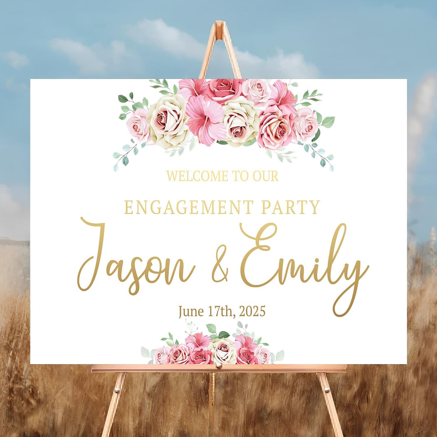 Welcome To Our Engagement Party - Classy Decorations, Announcement Signs & Party Accessories