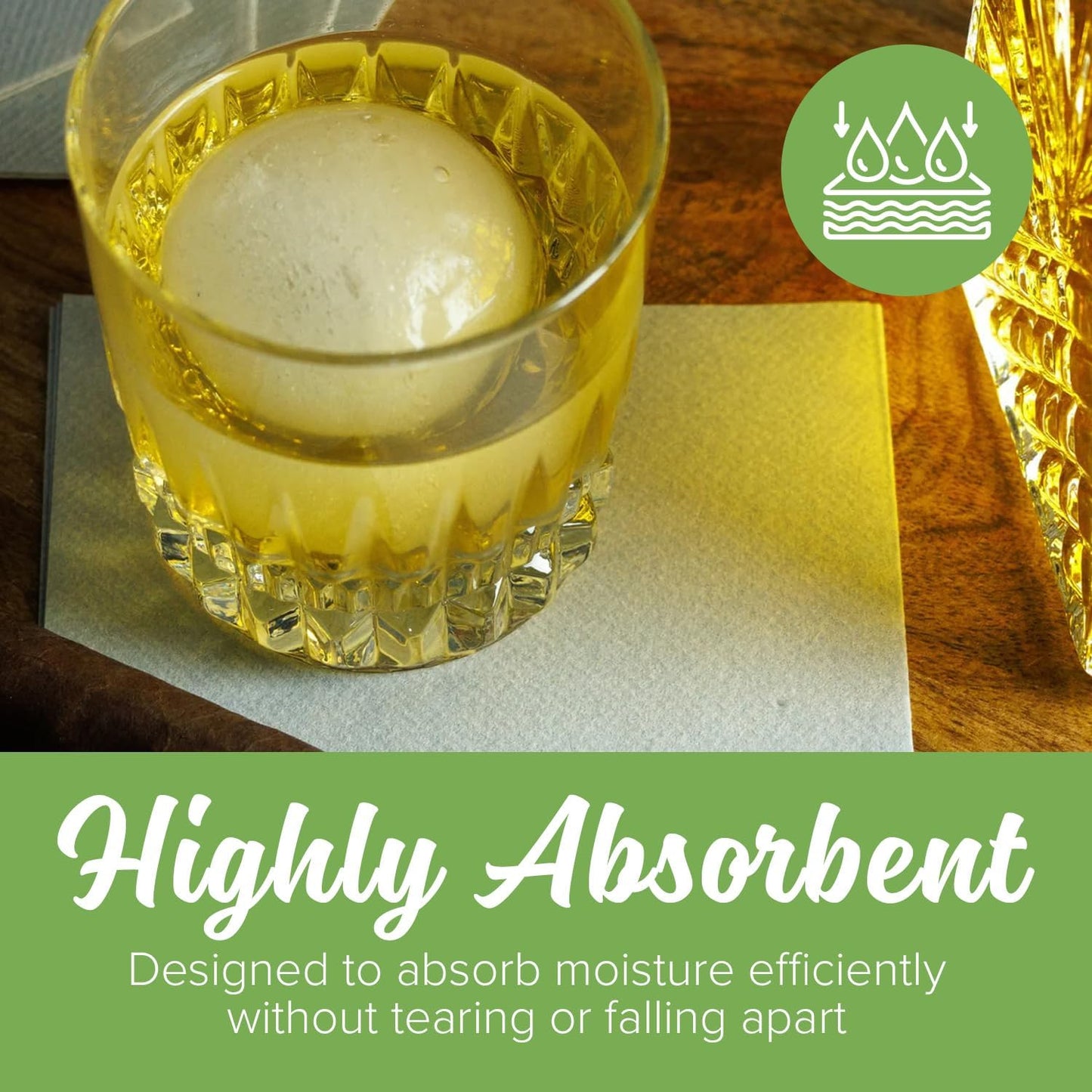 SimuLinen Rich Grey Beverage Napkin - Disposable and Absorbant - Party Napkin/Cocktail napkins - Pack of 100