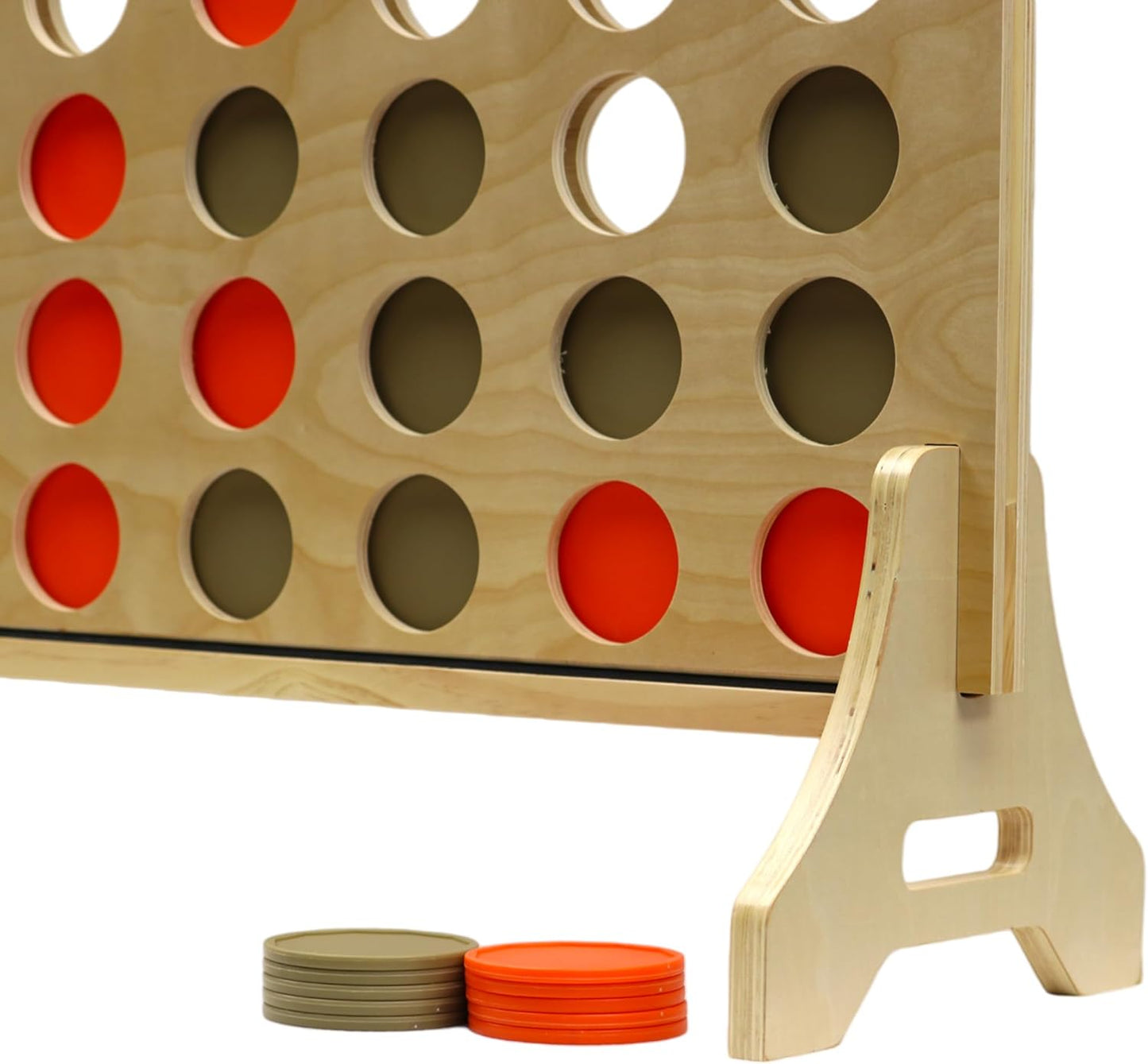 Tailgating Pros Premium Giant Four in a Row with Carrying Case - Jumbo Oversized Outdoor Yard Game - Connect Multiple Pucks in a Row to Win - Many Puck Colors Available!