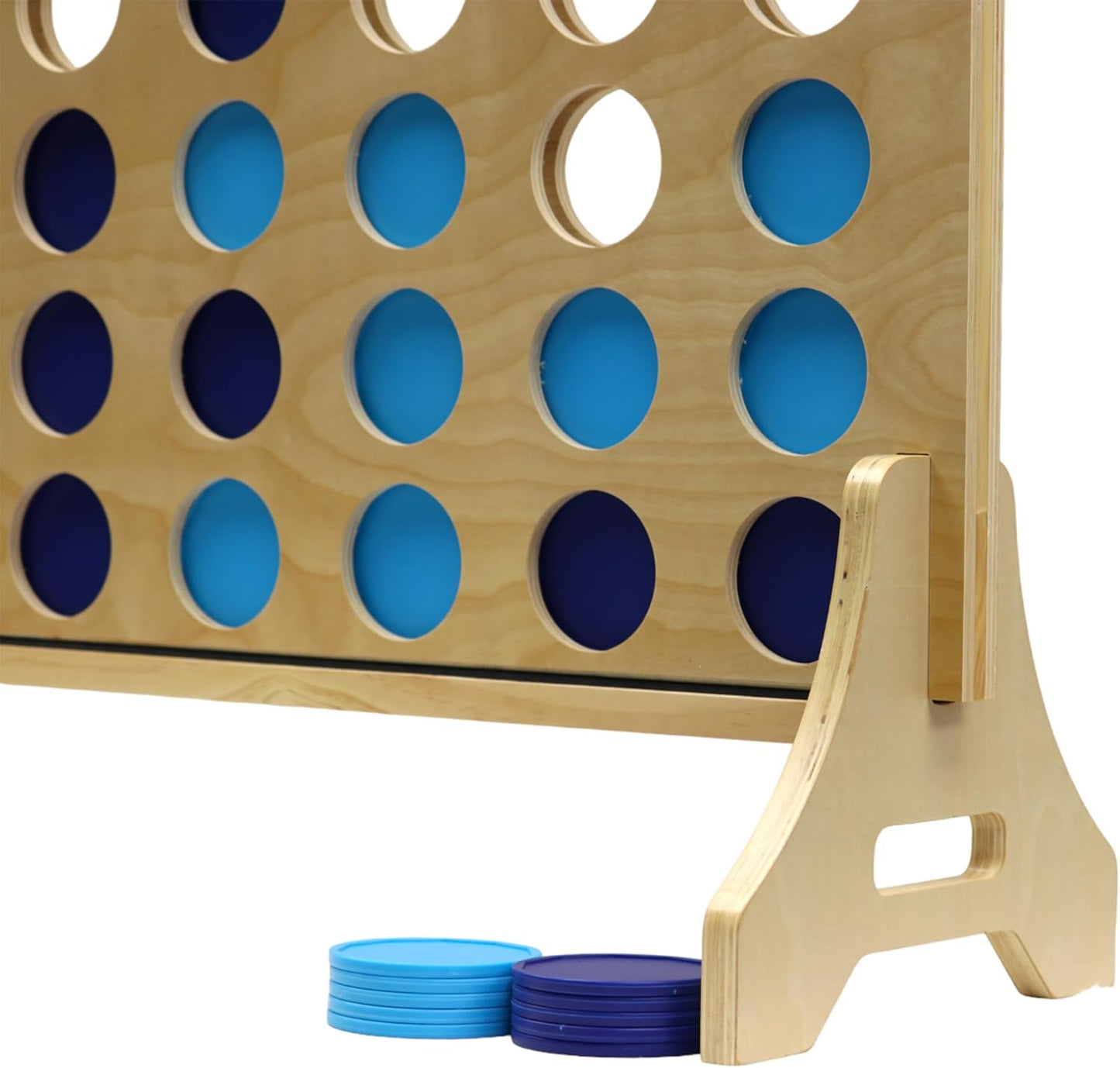 Tailgating Pros Premium Giant Four in a Row with Carrying Case - Jumbo Oversized Outdoor Yard Game - Connect Multiple Pucks in a Row to Win - Many Puck Colors Available!