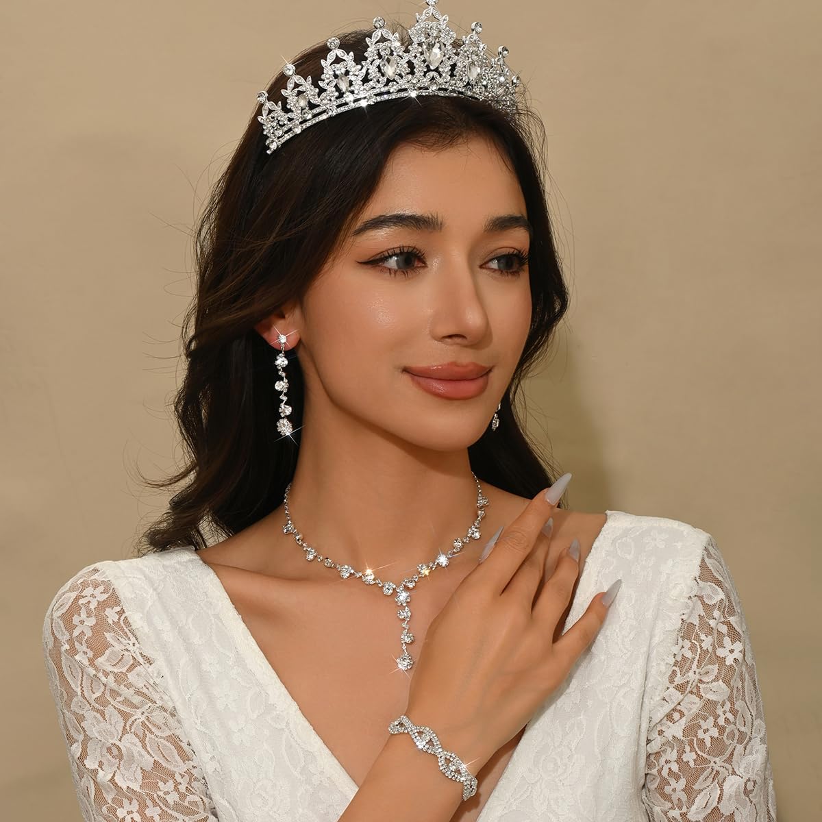 Crystal Tiaras and Crowns for Women - Wedding and Birthday Party Princess Crown Hair Accessories For Wedding, Prom, Pageant Celebration Party A3