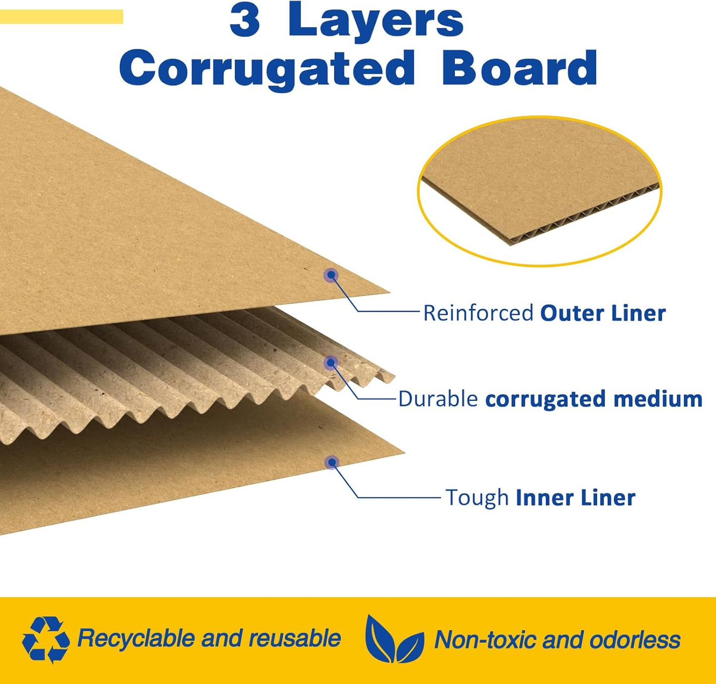 50 Pack 6x4x3 inches Small Shipping Boxes Brown Corrugated Cardboard Boxes for Packing, Mailing, Moving, Business