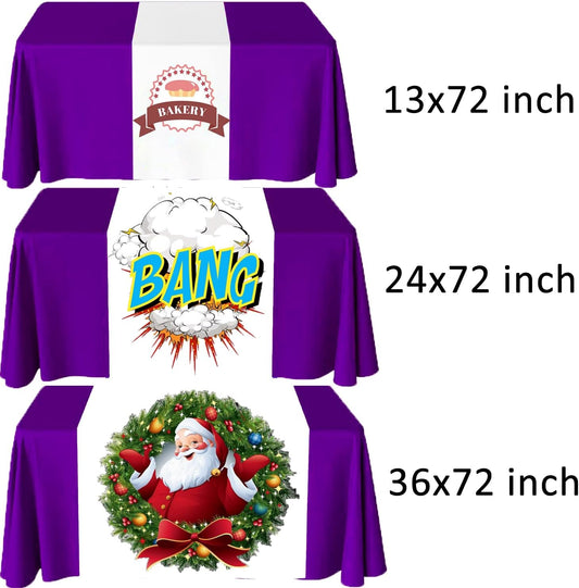 Custom Table Runner, Customize Tablecloths with Business Logos or Your Text and, Personalize DIY The Tablecloth with Your Image, Suitable for Birthday, Party, Wedding, Holiday Decorati