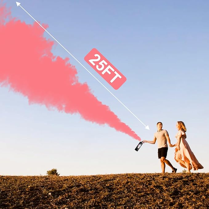 Giant Gender Reveal Fire Extinguisher-2 Packs | Smork Powder Blaster for Gender Reveal Party Ideas | Pink Fire Extinguisher Gender Reveal Suitable Girl Baby | Blasts 20+ Feet