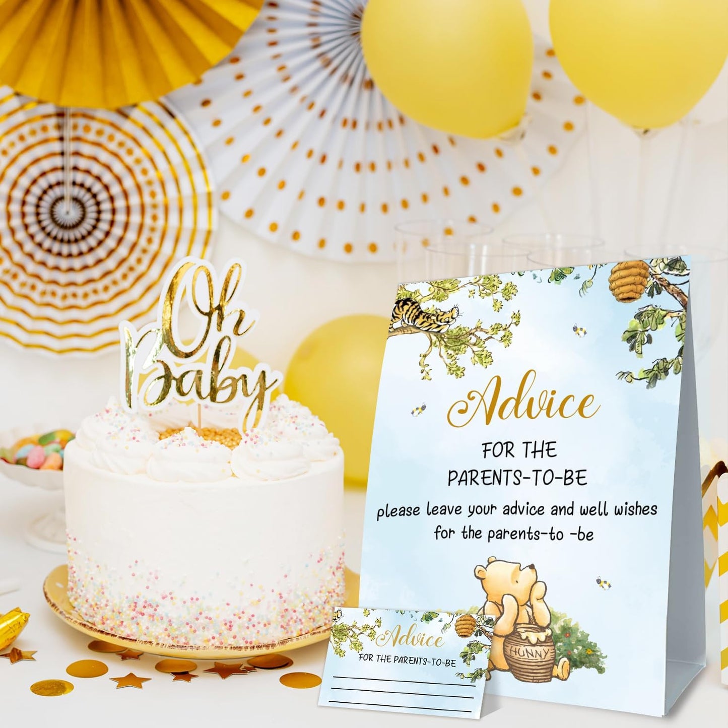Winnie Baby Shower Decorations-the Pooh Gender Reveal Decorations-Pooh Birthday Decorations- Party Decorations-guess honeycombs 6