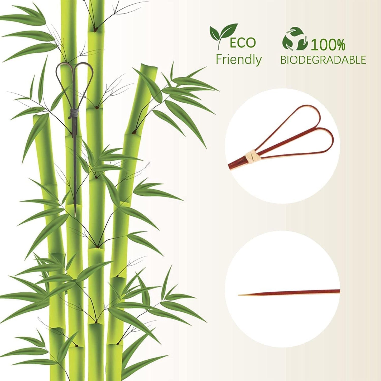100 Pcs Bamboo Cocktail Picks, Skewers for Appetizers, Charcuterie Accessories, Heart Shaped Bamboo Sticks, Toothpicks for Appetizers Picks, Long Cocktail Toothpicks - Red, 6 Inch