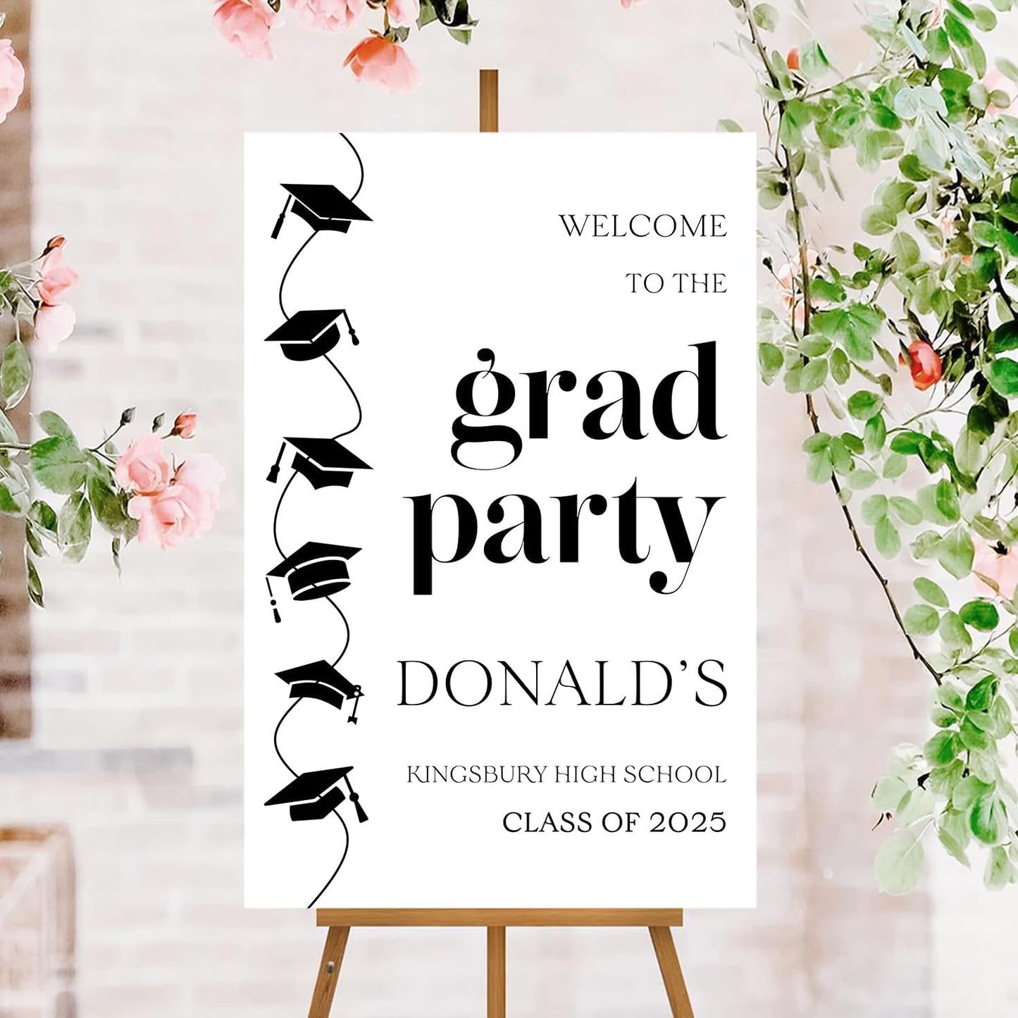Graduation Welcome Sign, Grad Party Sign, Modern Minimalist Graduation Welcome, Personalized Senior High School College Graduation, Class of 2024, Graduation Party Welcome Sign 2024 Congrats