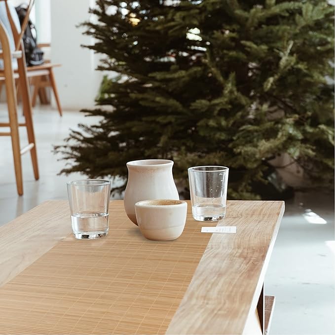 BambooMN Carbonized Bamboo Matchstick Natural Table Runner, Home Décor, 1 Piece