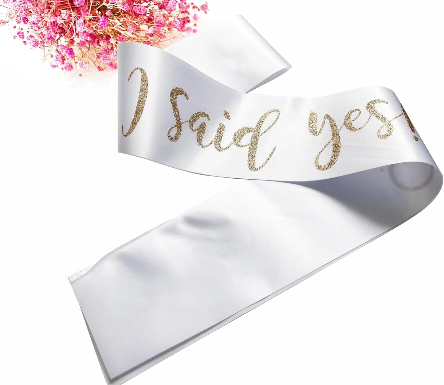 I Said Yes Sash,Future Mrs Sash Engagement Party SashBachelorette Party Sashes, Bridal Shower Sash for Bride to Be,Rose Gold