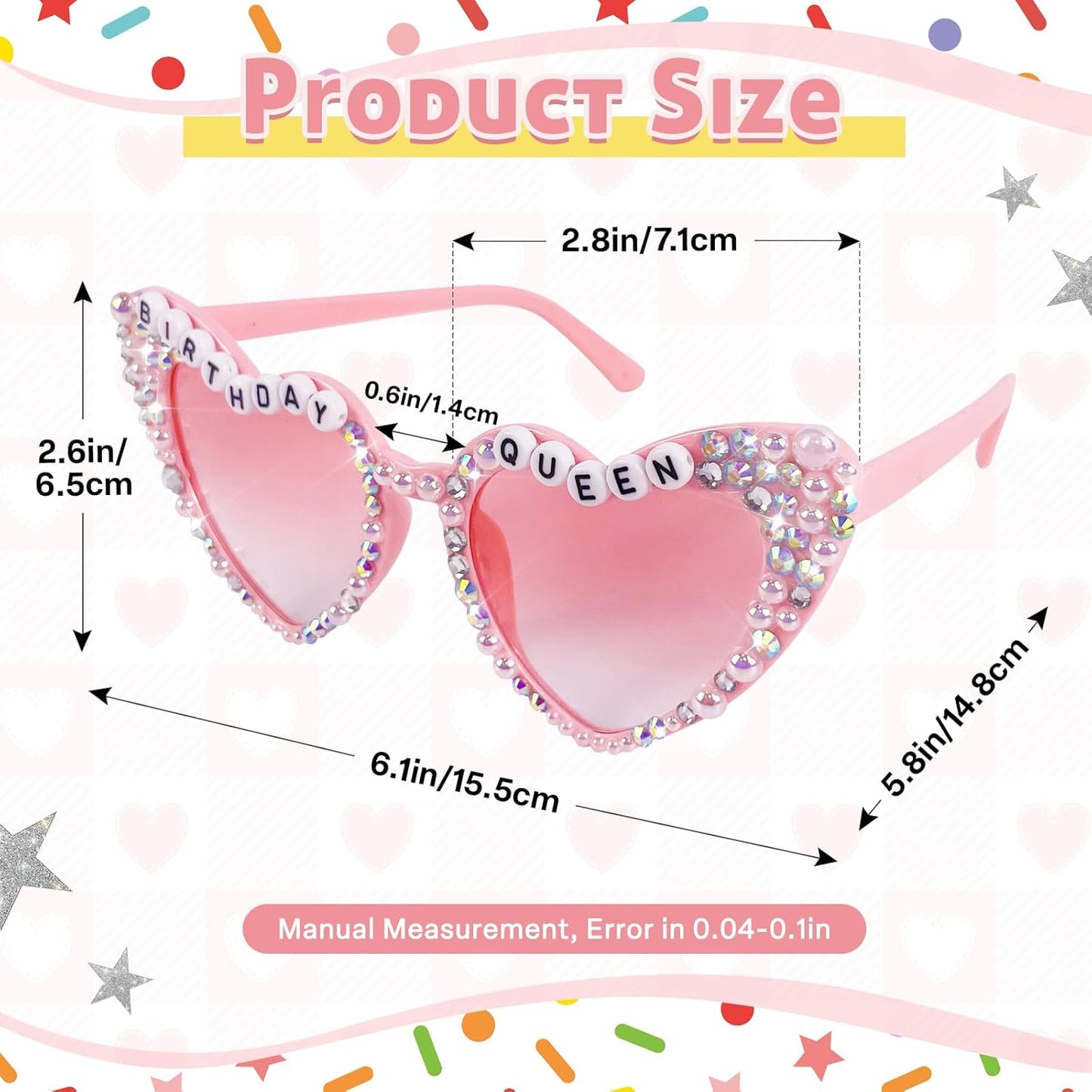 Birthday Queen Sunglasses with Crown, Birthday Glasses Headband Tiara for Women, Gifts Accessories Decorations