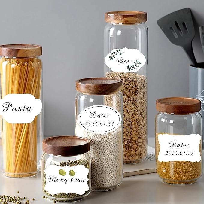 Starboling 2" x 3" Name Tags for Gifts,White Gift Tags Sticker Self-Adhesive Present Labels,Bottle Labels for Essential Oil Bottle, Jars, Food Storage or Gift Decoration,200pcs/roll