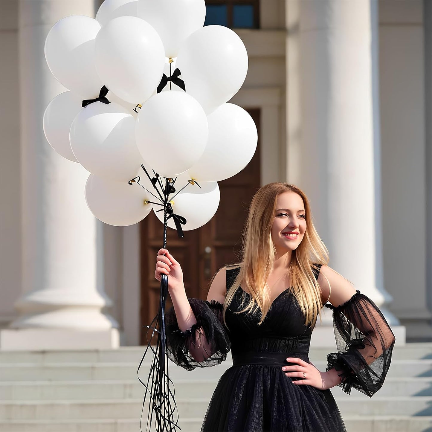 White Balloons 100 Pack 12 Inch White Latex Balloons for Wedding Birthday Baby Shower Engagement Anniversary Party Decorations