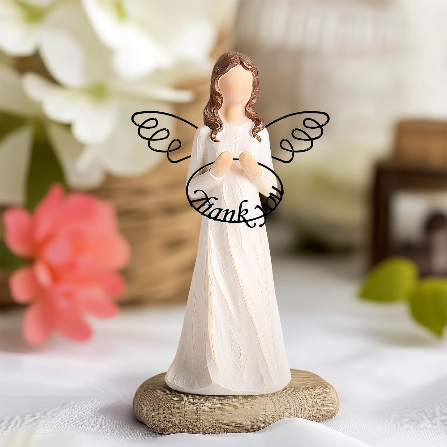 Thank You Angel Figure - Teacher Gifts for Women: Coworkers, Boss, Nurse, Doctor, Colleague - Hand-Painted Angel Figurines