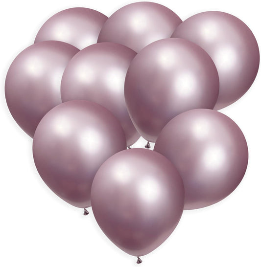 Metallic Pink Balloons 100 Pack, 12 Inch Chrome Pink Balloons For Birthdays, Weddings, Baby Showers, Holidays