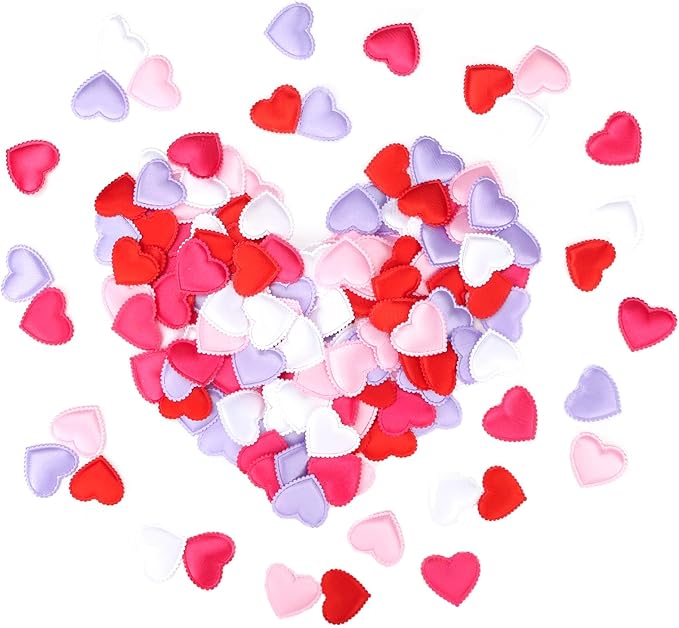 HSONAIGEE 500 Pieces Heart Confetti Decoration, 1.4 Inch Sponge Heart Table Petal Mixed Colors Romantic Decor for Valentine's Day Wedding Birthday Mother's Day