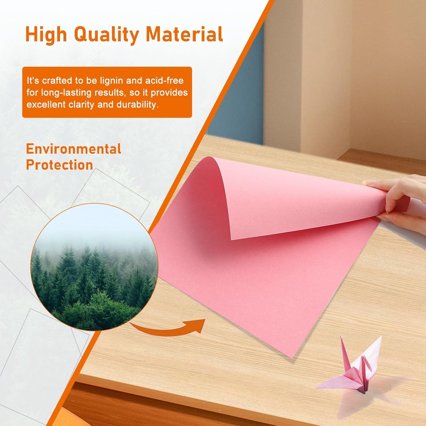 32 Sheets Pink Cardstock 8.5 x 11 Printer Paper, 80lb Premium Paper Card Stock for DIY Cards Making, Scrapbooking, Invitations, Thank You Cards, Anniversary