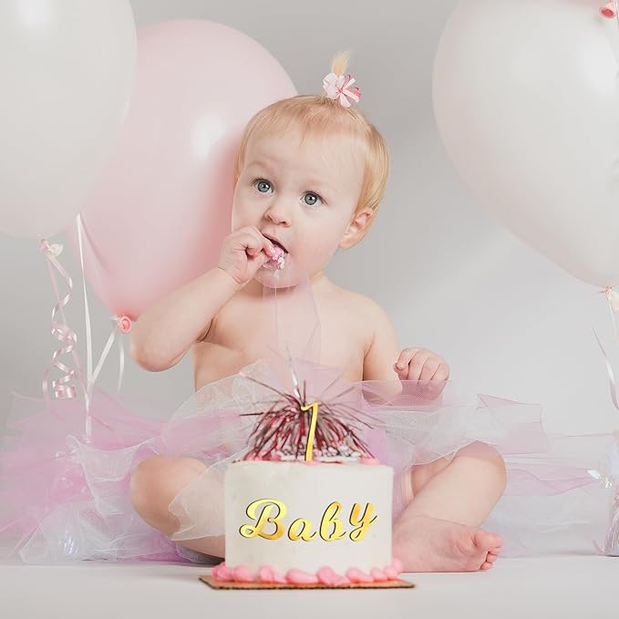 Jspupifip 128 Pcs Acrylic Alphanumeric Cake Topper Diy Cake Decoration with Mirror Number 0-9 and Alphabet A-Z Personalized Cake Picks Decor Anniversary Baby Shower Party Supplies(Gold)
