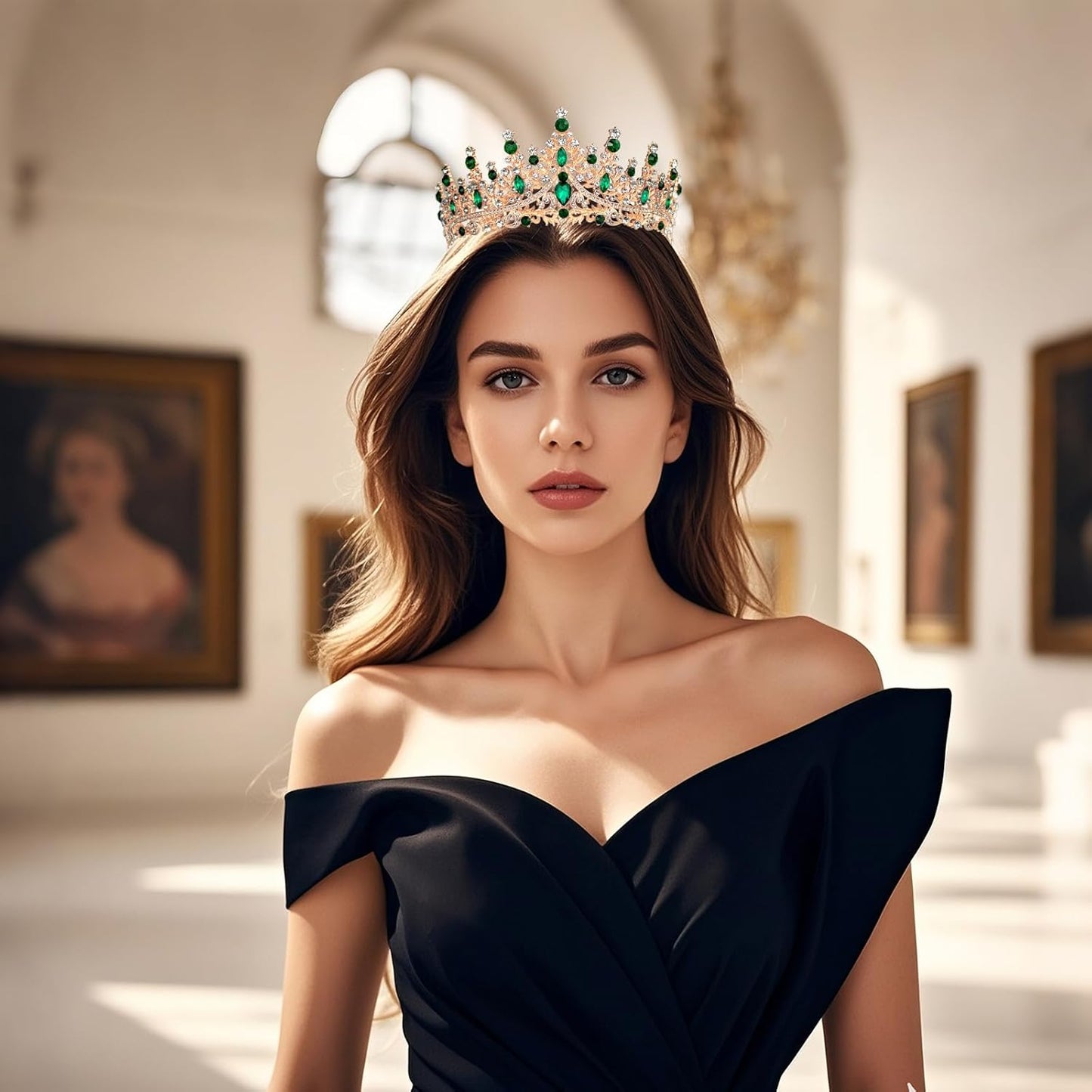 Tiaras and Crowns for Women Crystal Princess Tiaras Rhinestone Queen Crowns For Wedding Bridal Birthday Prom Pageant Party (Tiara 100)