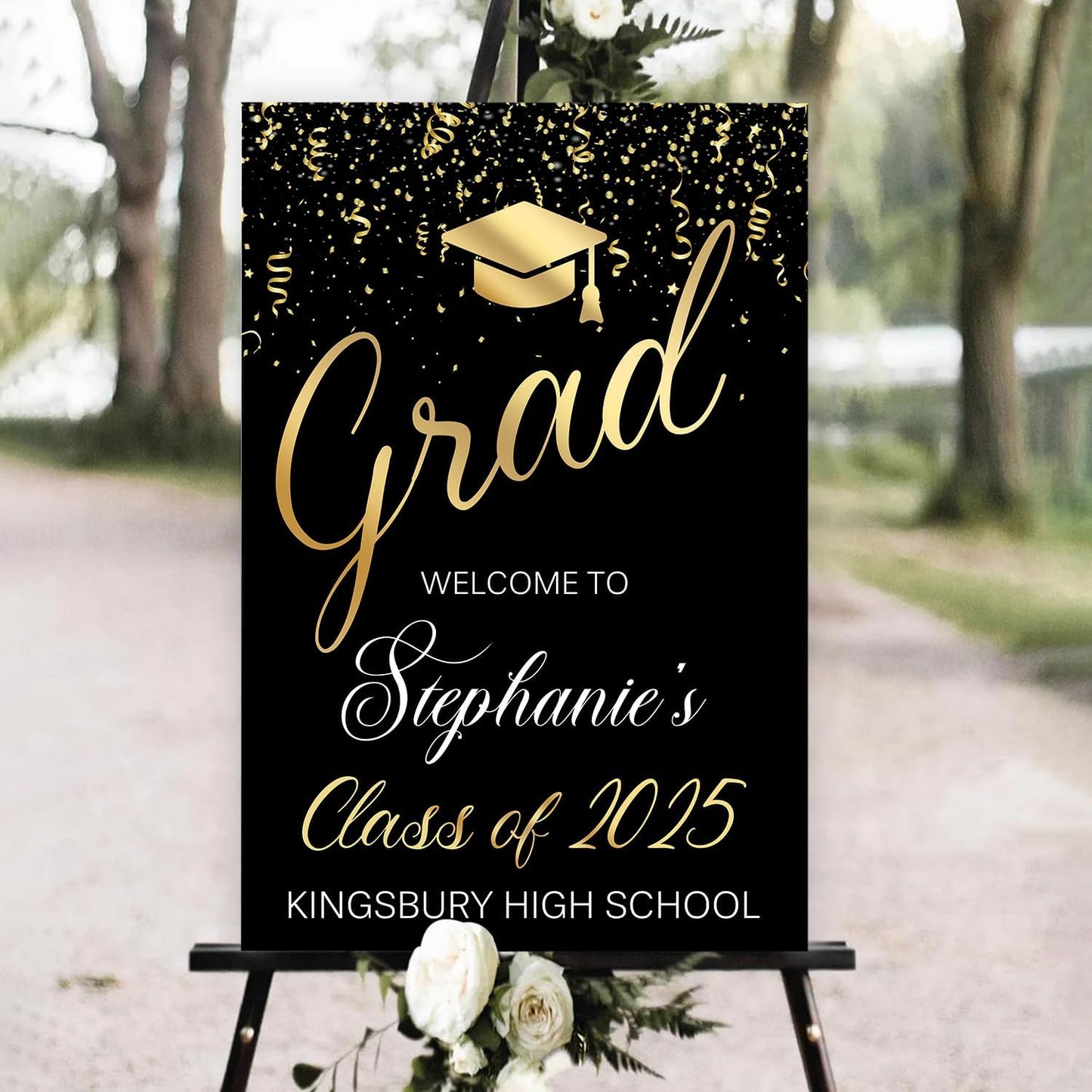 Graduation Welcome Sign, Grad Party Sign, Modern Minimalist Graduation Welcome, Personalized Senior High School College Graduation, Class of 2025, Graduation Party Welcome Sign 2025