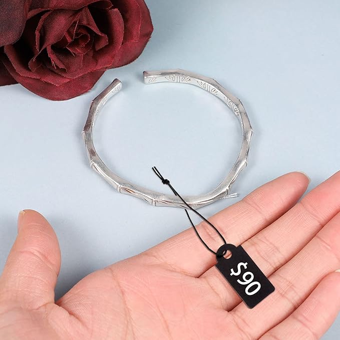 200 Pcs Black Price Tags, Gift Tags with Elastic String, Jewelry Price Tag Writable Kraft Gift Tag for Clothes Jewelry Stocking Stuffers(Black,1×0.47inch