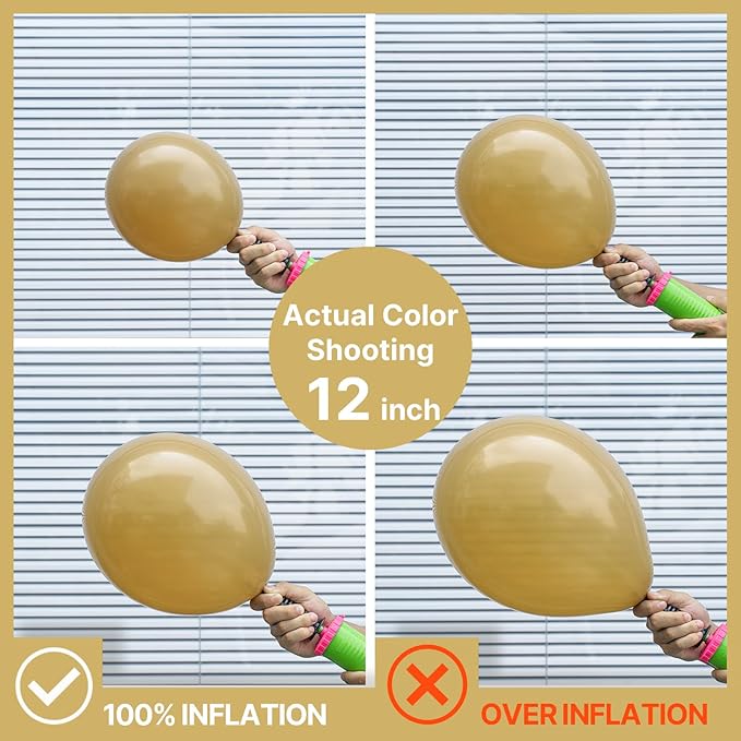 PartyWoo Tan Balloons 140pcs Different Sizes of 18 12 10 5 Inch Light Brown Neutral Boho Coffee Balloon Arch Kit Garland for Wedding Baby Shower Safari Woodland Birthday Party Decorations Brown-F19