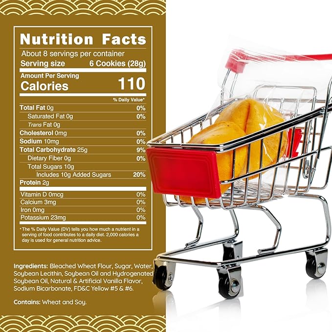 Snackathon Fortune Cookies, Individually Wrapped, Bulk Pack, Premium USA Made (50 Count, Vanilla)