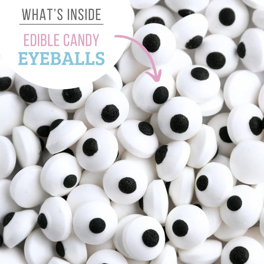 Sweets Indeed Bulk Candy Eyeballs, 200 Edible Eyes, Halloween Sprinkles, Perfect for Cake Decorations, Baking, Ice Cream, Cookies, Cupcake Topper, 2.92 ounces