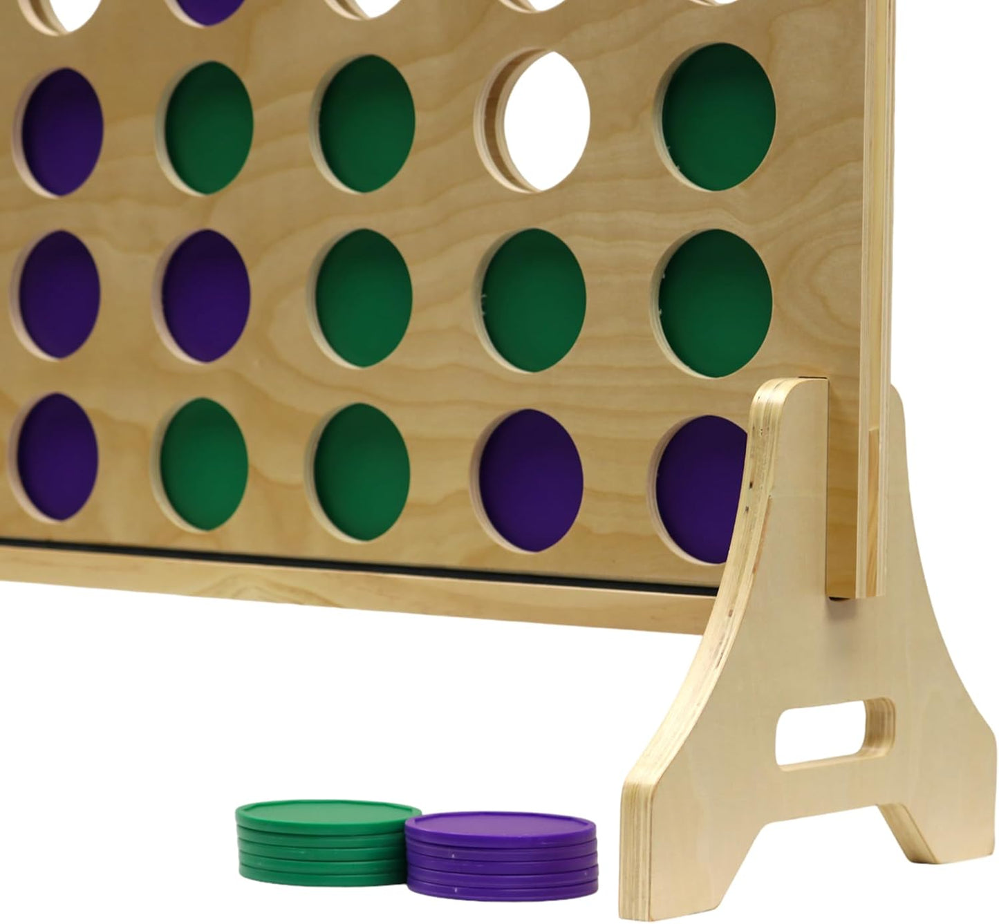 Tailgating Pros Premium Giant Four in a Row with Carrying Case - Jumbo Oversized Outdoor Yard Game - Connect Multiple Pucks in a Row to Win - Many Puck Colors Available!