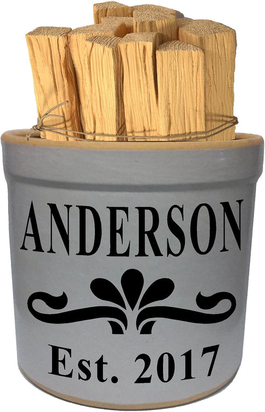 3 Gallon Personalized Stoneware Crock - Teaberry
