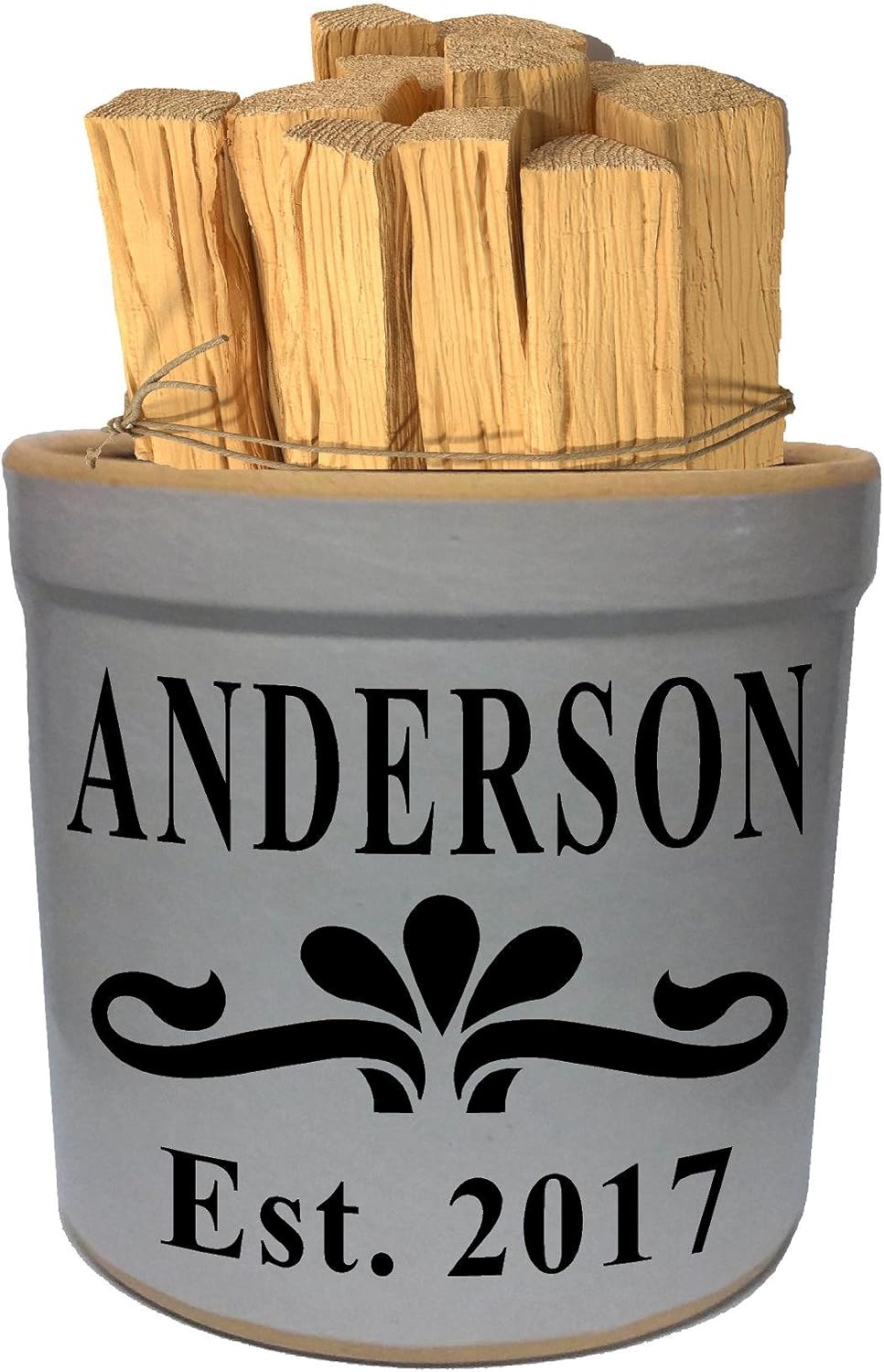 2 Gallon Personalized Stoneware Crock - Teaberry