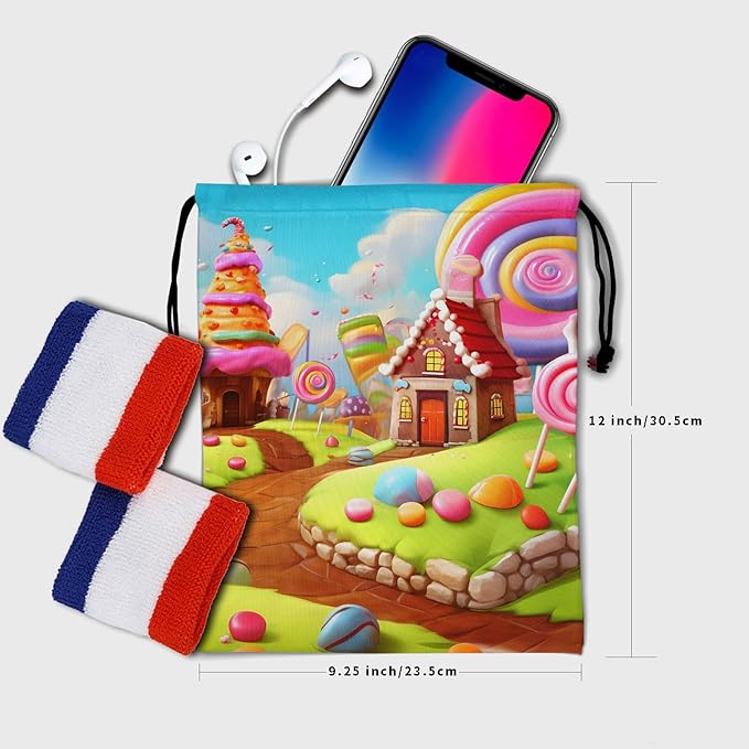 Nerxy Leaf Grip Bags for Gymnastics Tropical Leaves Grip Bag Botanical Drawstring Storage Bags