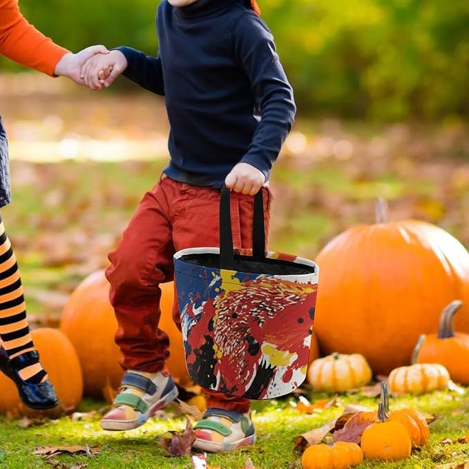 Halloween Candy Bucket - Fox Art Trick Or Treat Candy Bag, Gift Bag for Party Favor Supplies