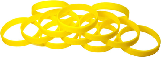 TheAwristocrat 1 Dozen (12) Multi-Pack Blank Rubber Wristbands Silicone Bracelets - Select from a Variety of Colors