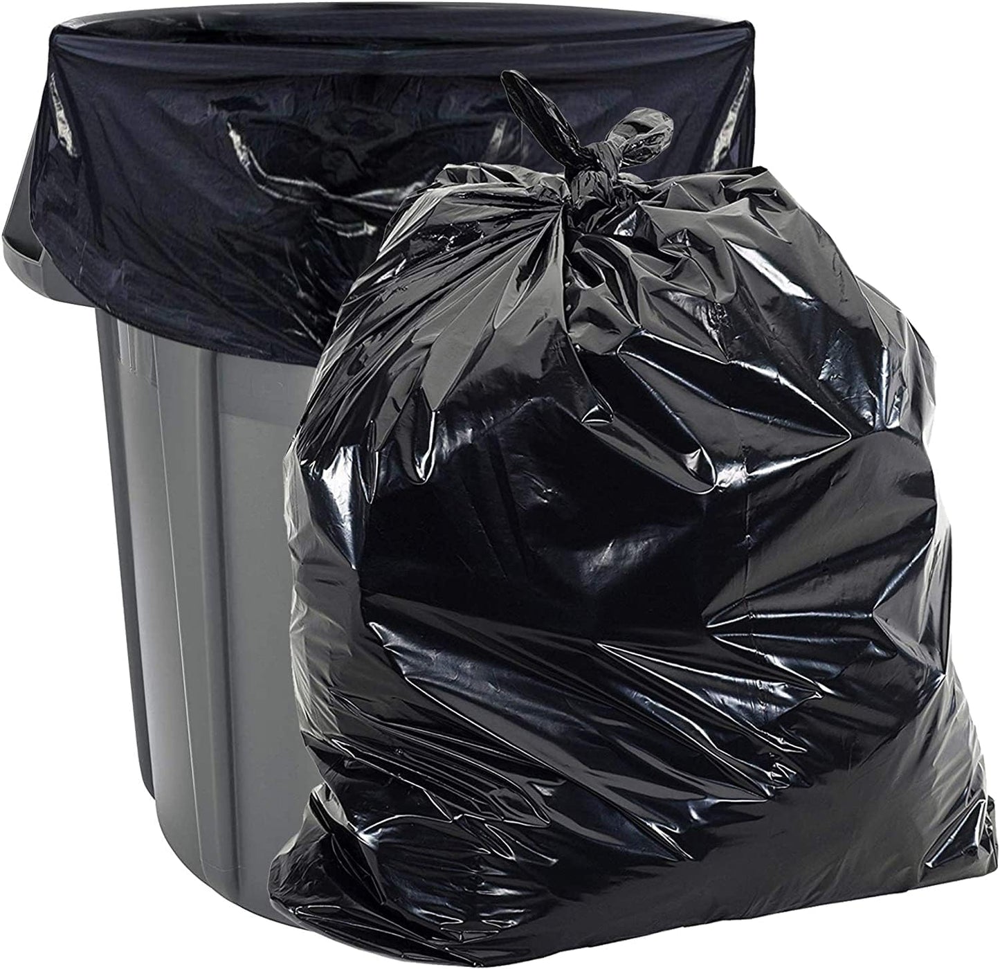 Aluf Plastics Heavy Duty 55 Gallon Trash Bags 1.5 MIL equivalent Industrial Strength Plastic 35" x 55" for 50-55 Gal Cans -Fits Toter,Carlislie Bronco (1 Pallet of 140 Cases, 7000 Count Total)