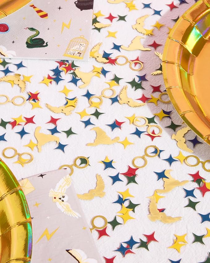 xo, Fetti Wizard Party Foil Confetti - 200 pc | Birthday Accessory, Kids Magic Favor, DIY Activity, Bday Decoration, Millennial Table Decor, Glitter Tablescape