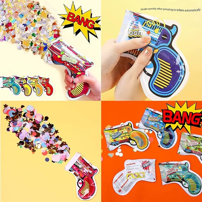 Handheld Confetti Cannon,Confetti Poppers for Wedding andBirthday,Party Mini Confetti Poppers,10PCS