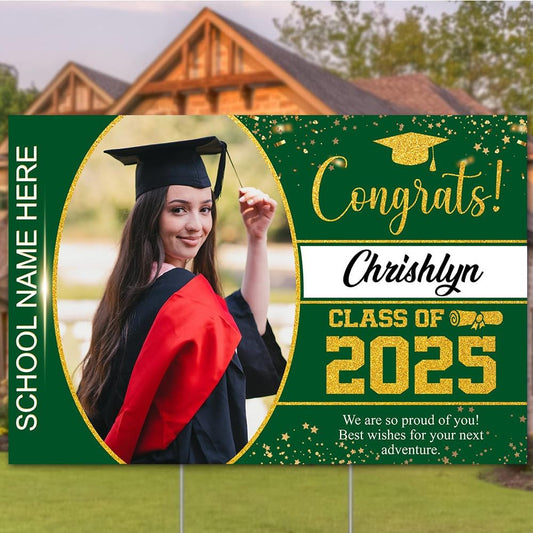 Personalized Graduation Yard Signs, Class of 2025 Sign, Graduation Senior Sign 2025, Graduate Yard Sign, Graduation Decorations Sign, High School Grad, College Graduation Sign #8