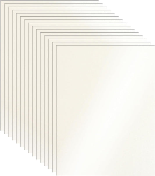 28 Sheets Cream Shimmer Cardstock 8.5 x 11 Ivory Paper, 92lb Premium Off White Paper Card Stock for DIY Cards Making, Wedding Invitations, School Crafting, Greeting Cards, Office Printing