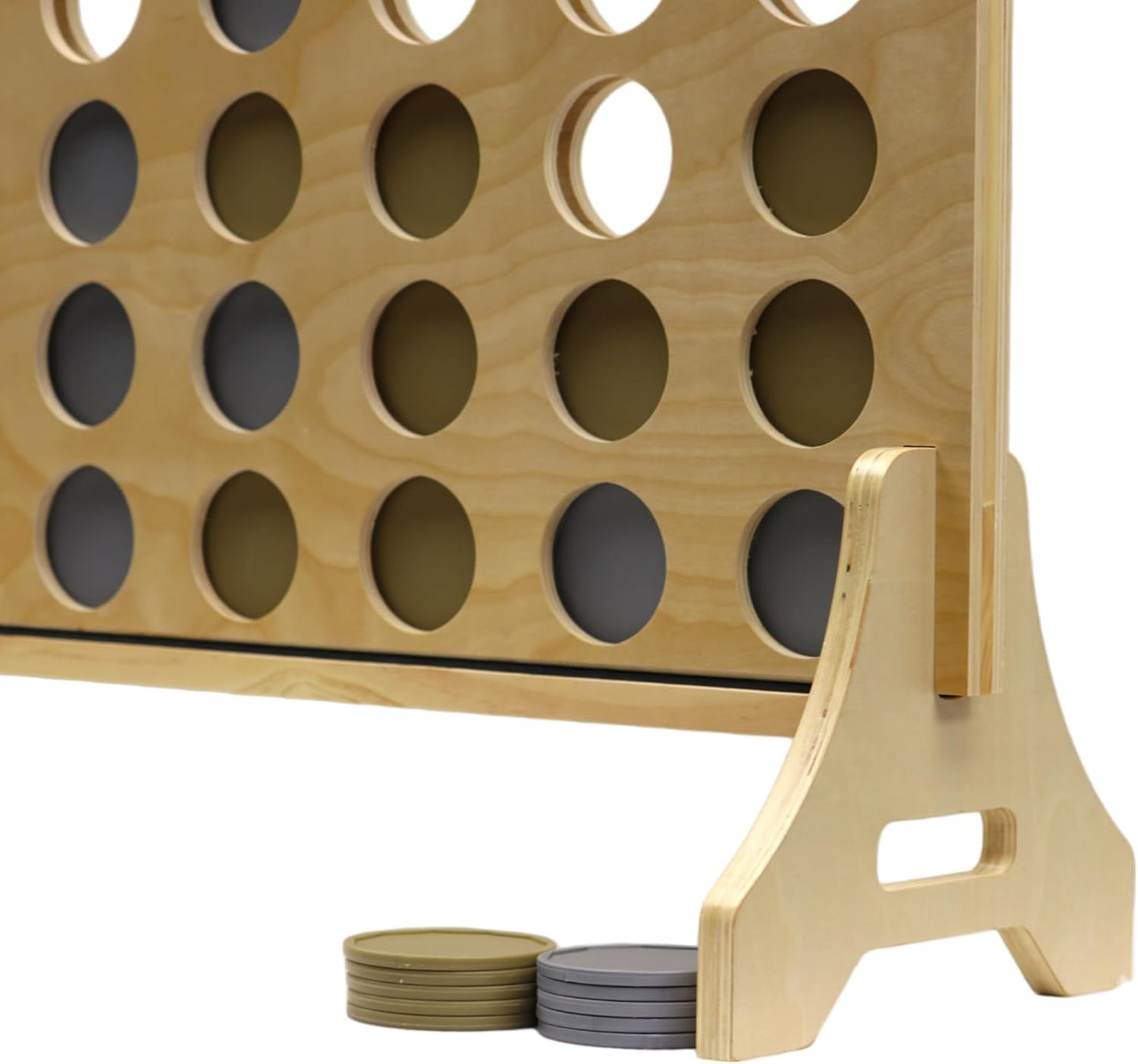Tailgating Pros Premium Giant Four in a Row with Carrying Case - Jumbo Oversized Outdoor Yard Game - Connect Multiple Pucks in a Row to Win - Many Puck Colors Available!