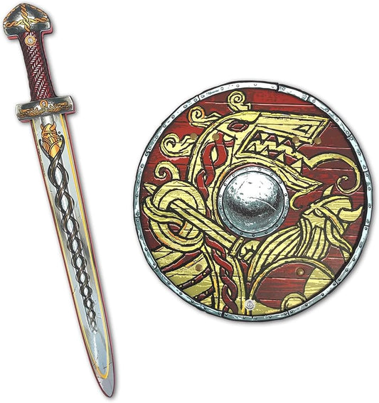 Liontouch - Viking Foam Sword & Shield | for Kids Aged 3-8 Years | Chief Harald’s Medieval Set for Little Warriors & Berserker’s Pretend Play | Safe Weapon Accessories for Boys’ Dress Up & Costumes