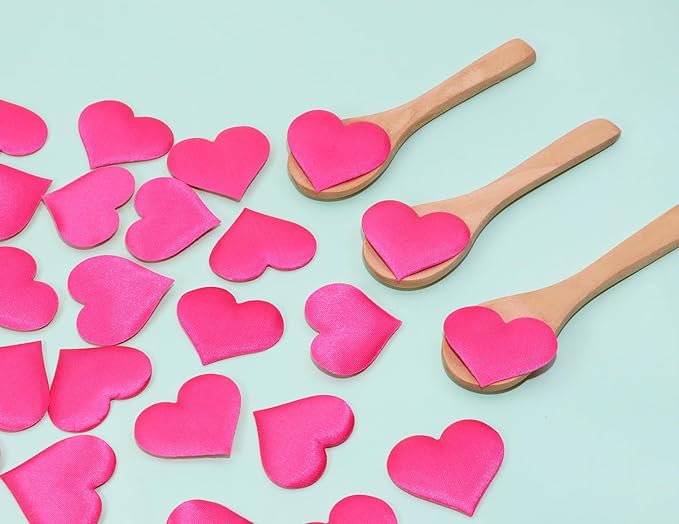 ONLYKXY 200Pcs 3.5cm Big Sponge Confetti Decor Glitter Flower Heart Shape Petals Table Decoration for Wedding Party Valentine's Day Scatter Ponge Petal Confetti (Rose Red)