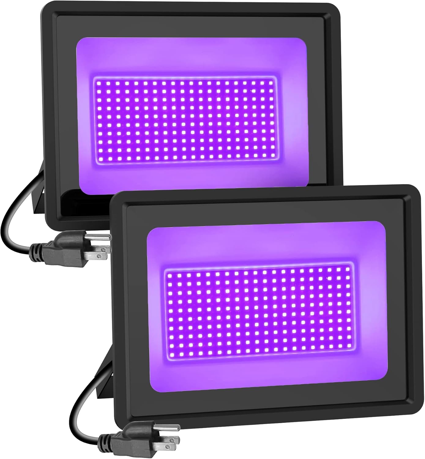 Black Lights HWay 200W LED Black Purple Lights Flood Light with Plug(6ft Cable) for Blacklight Party, Stage Lighting, Aquarium, Body Paint, Fluorescent Poster, Neon Glow in The Dark Night