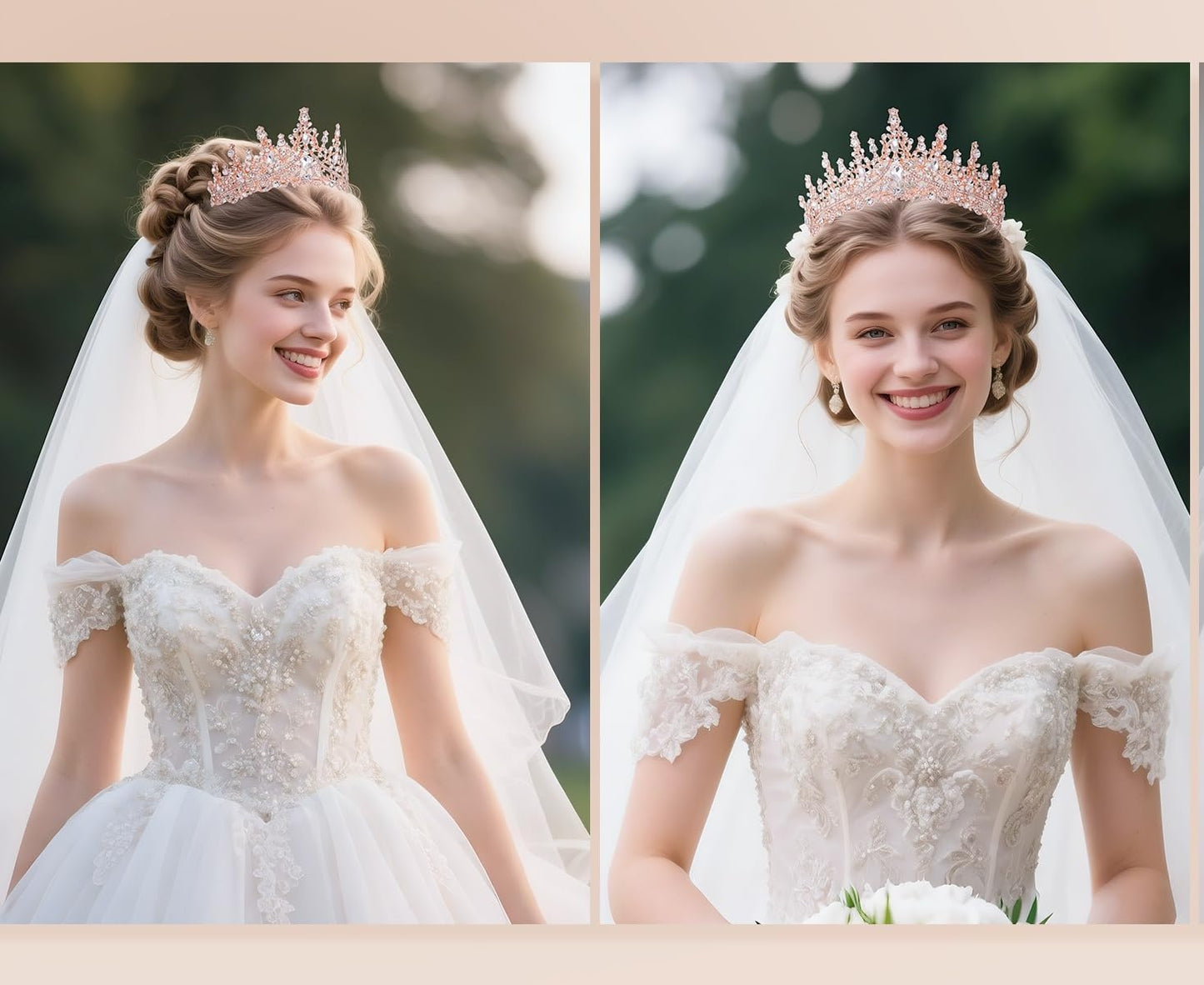 Kamirola Crystal Crowns and Tiaras Headband for Girl or Women Birthday Party Wedding Prom Bridal Halloween Christmas （TR19）