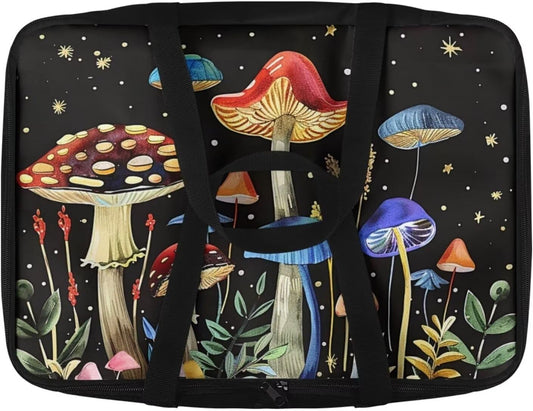 Mushroom Print Insulated Casserole Carriers Lasagna Holder Tote Reusable Hot Cold Food Carrier with Heat Resistant Lining for Hot or Cold Food for Parties Travel Potluck