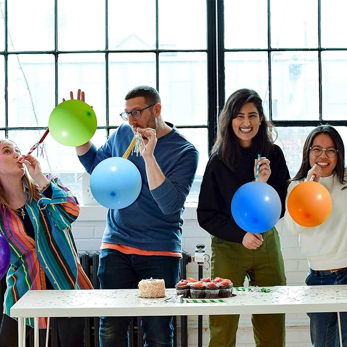 100PCS Party Balloons, 12 Inches Premium Assorted Colorful Balloons, Bulk Pack of Strong Latex Balloons for Birthday, Party, Christmas, Wedding, Anniversary and Vacation