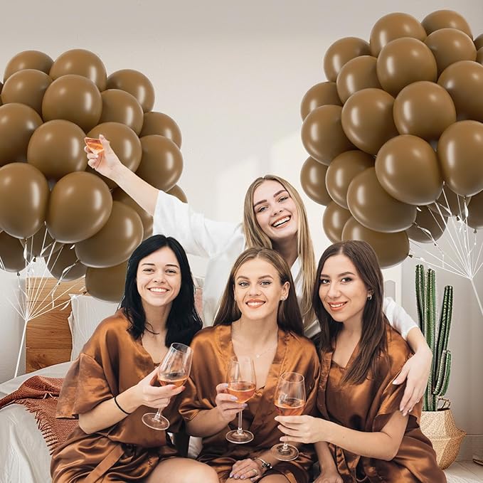 Brown Balloons 12 inch, Brown Latex Balloons 50pcs Party Balloons for Birthday Baby Shower Wedding Thanksgiving Anniversary Party Decorations